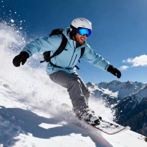 Traje de Esquí Personalizado Transpirable con Cremallera, Chaqueta y Pantalones de Snowboard para Invierno, Relleno de Plumón, Resistente al Viento, 100% Nailon, OEM ODM - Product Image 2