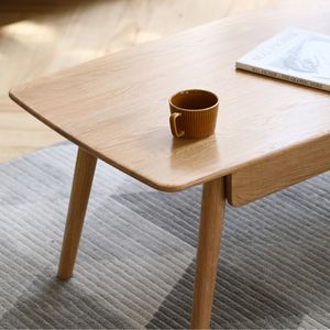 Table basse en bois massif 100% - Largeur 120 cm - Profondeur 56 cm - Hauteur 45 cm - Bureau pour l'étude et le travail à domicile - Product Image 6