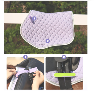 Tapis de selle de luxe en velours pour cheval |   Tapis de selle équestre matelassé |   Tapis d'équitation respirant pour le dressage et le saut d'obstacles - Product Image 2