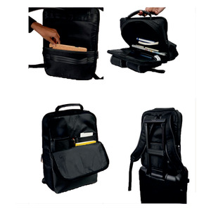 Sac pour ordinateur portable en cuir PU Liviya, sacoche de luxe imperméable multifonction pour hommes, idéal pour le bureau, les voyages, les salons professionnels et les cadeaux promotionnels - Product Image 2