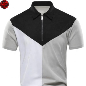 Camiseta Casual de Manga Corta para Hombre, Transpirable, de Poliéster/Algodón, 220g, Tejido de Punto, en Blanco, Negro y Gris - Product Image 1
