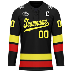 Maillot de hockey sur glace personnalisé en gros, fournisseur OEM USA, uniforme d'équipe personnalisé, chemise de hockey, sublimation, broderie, en vrac, 100% personnalisable - Product Image 4