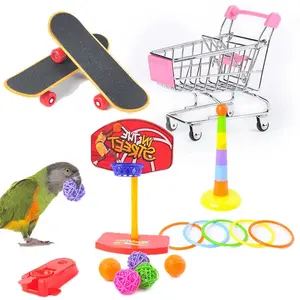 Pet bird chewing Toy pappagallo palle campanelle giocattoli pappagallo canestro da basket oggetti di scena pappagallo pappagallo Pet prodotti per animali domestici forniture