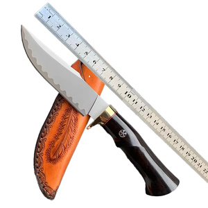 Cuchillo de Caza Plegable Hecho a Mano con Mango de Madera y Acero Inoxidable, Funda de Cuero, Supervivencia, Camping, EDC, Venta al Por Mayor - Product Image 4