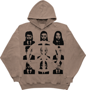 Hoodie d'hiver 2026 en molleton de coton épais 420 g/m² style streetwear vintage délavé gothique rétro hip-hop avec impression DTG unie - Product Image 1