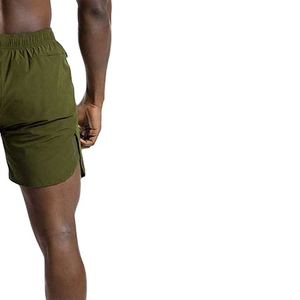 <b>Men</b> Summer Eco-Friendly Solid Fitness Mesh Polyester Running Athletic <b>Shorts</b> with Mid Waist Breathable & Waterproof Front Logo - Product Image 5