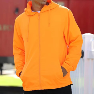 Veste coupe-vent sport pour homme, style urbain, en toile, avec capuche intégrée, imperméable et respirante, vente en gros et personnalisation - Product Image 1