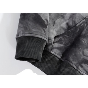 เสื้อฮู้ดดี้ยูนิเซ็กซ์แฟชั่นลายมัดย้อม สตรีทแวร์ ผ้าฟลีซ 300 GSM ผ้าฝ้าย 100% เนื้อหนา ทรงหลวม - Product Image 3