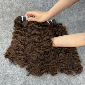 Extensions de cheveux humains bouclés bruns birmans les plus vendues, double épaisseur, doux et rebondissants, qualité supérieure, en stock, vente en gros - Product Image 1