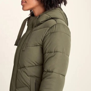 Chaqueta Acolchada Larga y Gruesa para Mujer, con Capucha y Bolsillos, Parka de Invierno - Product Image 4