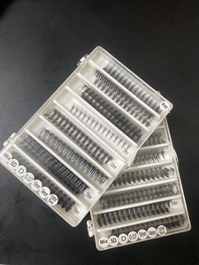 พัดขนตาสำเร็จรูปแบบทำมือ ฐานแหลม ก้านสั้น ก้านยาว แบบแคบ 1000 พัด สำหรับต่อขนตา - Product Image 4