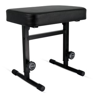 Accessori per Strumenti Musicali - Sgabello per Pianoforte Nero a Forma di T, Sedile Imbottito Spesso, Altezza Regolabile 17-22 Pollici - Product Image 1