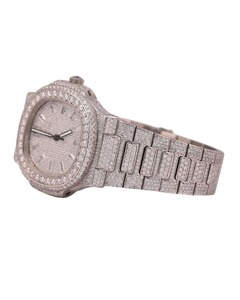 Reloj de Pulsera de Diamantes Moissanite VVS de Alta Calidad para Hombre, Correa de Acero Inoxidable, Movimiento Japonés, Estilo Hip Hop, Gran Venta - Product Image 2