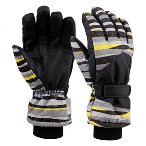 Gants de ski d'hiver en cuir imperméables et isolés thermiquement, personnalisables en gros, pour hommes, de haute qualité, pour le snowboard et les sports de neige - Product Image 3