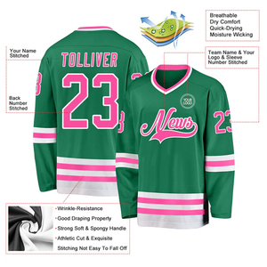 Maillot de hockey sur mesure, vêtements de sport de hockey sur glace personnalisés, vêtements d'équipe respirants, vente en gros - Product Image 1