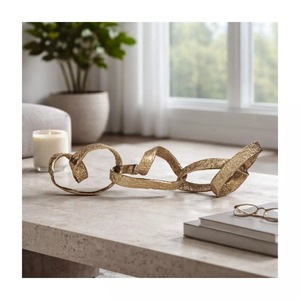 Handmade Metal Swirly <b>Table</b> <b>Wall</b> Sculpture Abstract Geometric Art Decor 22x8x6.5 Inches Contemporary Living Room <b>Wall</b> <b>Mount</b> - Product Image 6