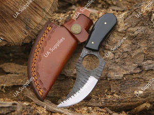 Couteau de camping EDC 6 pouces à pointe clip, biseauté, ultra-affûté, de qualité supérieure, pour le dépecage précis, avec trou pour le pouce, en acier forgé à haute teneur en carbone, ODM - Product Image 4