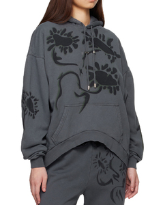 Sudadera con capucha roja con estampado de dragón negro, manga regular, estilo otoñal, 100% algodón, talla grande, prenda al por mayor - Product Image 1