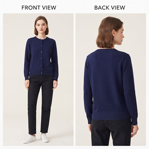 Cardigan en tricot boutonné pour femme, pull décontracté à manches longues, haut léger, vêtements en tricot tendance pour femmes - Product Image 3