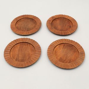 Piatto Decorativo in Legno Artigianale da 13 Pollici, Marrone, Sottopiatto in Legno per Cene e Decorazioni da Tavola - Product Image 5