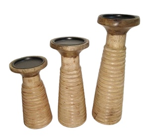 Natural Wood Love Pattern Engraved Clock Design Candle Holder Stand for Home Decor Wedding Wood <b>Crafts</b> Wooden Boxes Wall Signs - Product Image 4