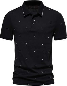 Polo à carreaux pour homme, anti-plis, décontracté, pour le travail, l'été, le golf, le tennis, à manches courtes, en polyester tricoté - Product Image 4