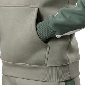 Sweat à capuche décontracté pour homme en polaire polyester/coton vert sauge, idéal pour le sport et le streetwear - Product Image 5