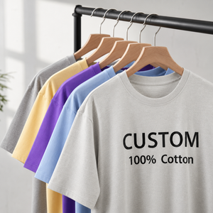 Custom Logo Men Blank <b>Plain</b> Men's T Shirt Cotton Tee Quick Dry Fit <b>Tshirts</b> Custom DTG Puff Printing Logo Unisex Gym Sport - Product Image 1