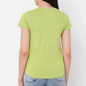 Camisetas de Mujer Nuevas a la Moda, las Más Populares, Ecológicas, 100% Algodón, Transpirables, de Secado Rápido, Casuales, de Manga Corta, de Color Sólido - Product Image 4