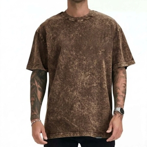 Mens Acid Wash T <b>Shirt</b> <b>Oversized</b> Relaxed Fit Premium Cotton Vintage Streetwear Casual Fashion Apparel Wholesale - Product Image 2