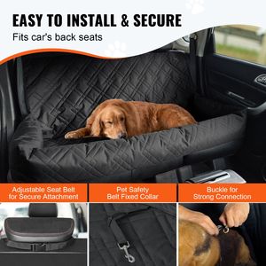 Sedile Auto Impermeabile per Cani con Imbottitura in Cotone PP Traspirante, Clip per Guinzaglio, Letto per Auto per Viaggi Sicuri - Product Image 4