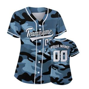 Uniformes de Béisbol para Mujer, Camisetas de Poliéster con Cierre de Botones, Ropa de Equipo, Bajo MOQ, Suministro de Fábrica - Product Image 3