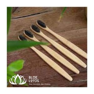 Brosse à dents en bambou durable de haute qualité, poils moyens, pour un nettoyage efficace des dents - Product Image 1