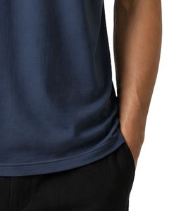 Mens <b>Navy</b> Blue Sleeveless Tank <b>Top</b> Premium Cotton Jersey Gym Fitness Casual Summer Vest Lightweight Breathable Custom Fit - Product Image 3