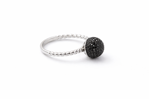 Handmade <b>Dainty</b> Bubble Band <b>Ring</b> Elegant Minimalist Jewelry Gift 925 Sterling Silver CZ Dome - Product Image 2