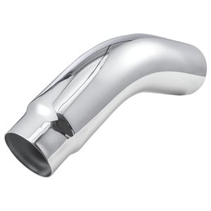 Codo de escape cromado de 5 pulgadas de entrada y 6 pulgadas de salida, 23 pulgadas de longitud total, con abrazadera para camión, coche deportivo, SUV - Resistencia a altas temperaturas - Product Image 1