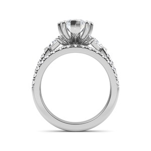 Superbe bague de fiançailles en or rose 10K avec diamants de laboratoire taille marquise, forme cerf-volant et diamants ronds, 2,96 CTW - Product Image 4