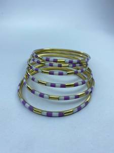 Wholesale Handmade <b>Resin</b> Brass Bangles Manufacturer Supplier Custom OEM Services Handforge Global Impex Brand Channel Setting - Product Image 4