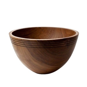 Bol profond en bois d'acacia poli fait à la main Bol à salade durable fini en bois d'acacia naturel Bol à mélanger pour pâte à salade en bois - Product Image 1