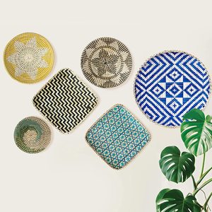 Square bamboo tray supplier sale hand-weaving trays luxury home wall <b>hanging</b> decor accessory - Product Image 6