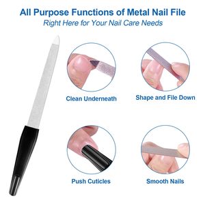 Lime à ongles, limes à ongles en métal, lot de 6, pour ongles naturels, en acier inoxydable, lime à ongles de 6 pouces avec un nouveau design dernier cri - Product Image 6