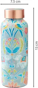 ขวดน้ำทองแดงแท้ 1000 มล. ดีไซน์คลาสสิกปรับแต่งได้ เป็นมิตรกับสิ่งแวดล้อม ป้องกันการรั่วซึม ขวดน้ำสำหรับดื่มตามหลักอายุรเวท - Product Image 5