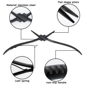 Pince de forme plate avec dents pince à micro lien pour anneaux épilation des perles pince d'extension de cheveux liaison de kératine par Apto Enterprises - Product Image 6