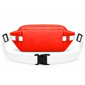Sac banane personnalisé Delta Sigma Theta Sorority avec logo brodé sur le devant, fermeture éclair rouge et blanche, usage quotidien décontracté pour femme - Product Image 3
