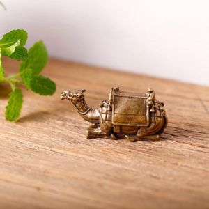 Unique Brass Camel <b>Table</b> Centerpiece Accent For Minimalist Shelf Arrangement And Designer Interior Appeal - Product Image 2