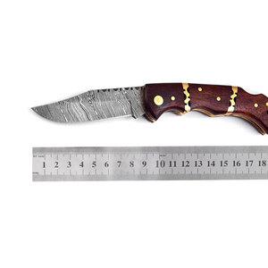 Damascus Steel Folding Pocket Knife Durable Handmade Pattern Steel Compact Outdoor <b>Camping</b> Hiking Fishing Travel <b>Tool</b> - Product Image 1