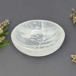 คริสตัลมูนสโตนธรรมชาติชามเรซินกึ่งมีค่าสำหรับตกแต่งบ้านแกะสลักอัญมณีแห่งความรัก - Product Image 4