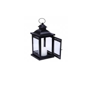 Modern Black <b>Square</b> Custom Arabic Rustic Outdoor Garden Terrarium <b>Candle</b> Storm Lantern Metal <b>Candle</b> Holders & Jars - Product Image 1