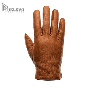 Custom Wholesale Men Tan Genuine Leather <b>Gloves</b> Perforated Unlined Leather <b>Driving</b> <b>Glove</b> Factory Direct Custom Logo & Size - Product Image 1