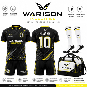 Custom Black Orange Soccer Jersey Set Sublimated Football Team Uniform Kit with Shorts Socks Sports Bag Set - Product Image 4